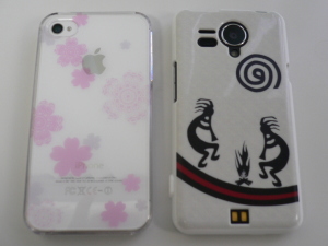 iphone 4s cover (transparent & sakura design)