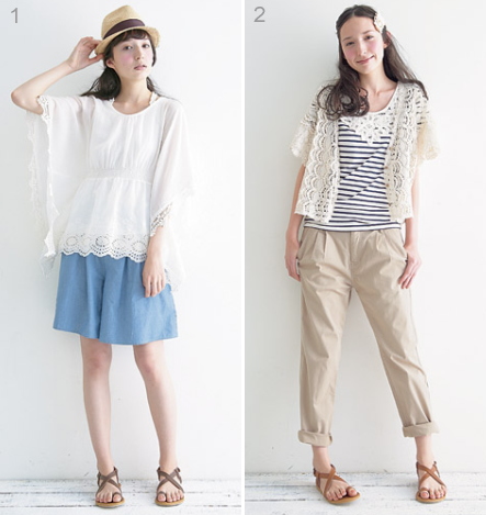 Japanese chic, natural style fashion 