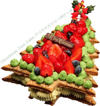 Christmas cake with plenty of berries toppings